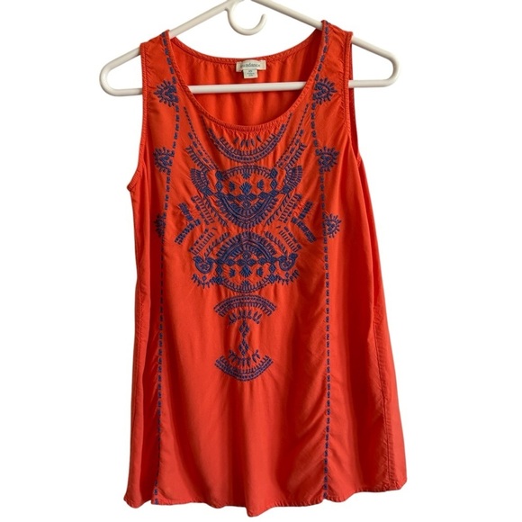 Sundance Viscose Embroidered Tank Top, Size XS - Picture 2 of 6